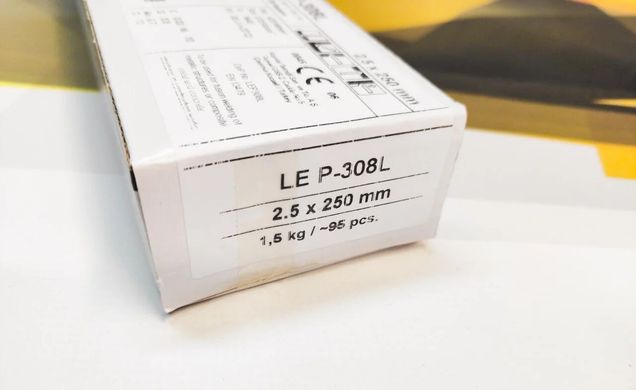 Електроди LINCOLN ELECTRIC LE P 308L діаметр 2,5 мм, 1,5 кг